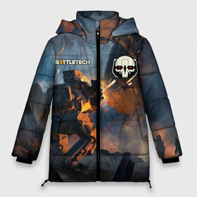 Женская зимняя куртка Oversize с принтом Battletech warrior в Ухте, верх — 100% полиэстер; подкладка — 100% полиэстер; утеплитель — 100% полиэстер | длина ниже бедра, силуэт Оверсайз. Есть воротник-стойка, отстегивающийся капюшон и ветрозащитная планка. 

Боковые карманы с листочкой на кнопках и внутренний карман на молнии | battle tech | battletech | game | games | батл тех | батлтеч | игра | игры | мех | мехи | роботы
