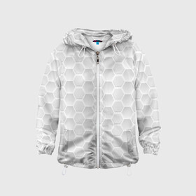 Детская ветровка 3D БЕЛЫЕ ПЛИТЫ | 3Д ПЛИТЫ: в Ухте, 100% полиэстер | подол и капюшон оформлены резинкой с фиксаторами, по бокам два кармана без застежек, один потайной карман на груди | 3 соты | 3d | 3д | 3д плиты | 3д текстура | белая текстура | белые плиты | белые соты | белый | белый принт | вектор | паттерн | плиты | разрыв | соты | текстура