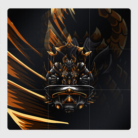 Магнитный плакат 3Х3 с принтом Монстр в Ухте, Полимерный материал с магнитным слоем | 9 деталей размером 9*9 см | Тематика изображения на принте: дьявол | мистика | монстр | темные силы | тьма | черное | чудовище