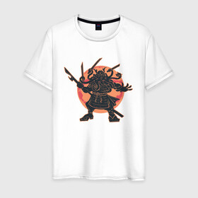 Мужская футболка хлопок с принтом Ктулху Самурай Samurai ninja в Ухте, 100% хлопок | прямой крой, круглый вырез горловины, длина до линии бедер, слегка спущенное плечо. | Тематика изображения на принте: art | cyberpunk samurai | elder god | ninja | oni | rdsmry | ronin | samurai | shogun | арт | говард лавкрафт | древние боги | древний бог | киберпанк самурай | мерч | осьминог | прикол | путь воина | ронин | сёгун | токио | харакири