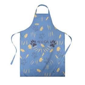 Фартук 3D следы тигра: в Ухте, 100% полиэстер | общий размер — 65 х 85 см, ширина нагрудника — 26 см, горловина — 53 см, длина завязок — 54 см, общий обхват в поясе — 173 см. Принт на завязках и на горловине наносится с двух сторон, на основной части фартука — только с внешней стороны | африка | гепард | кошка | полоски | тигр