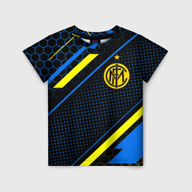 Детская футболка 3D с принтом ИНТЕР МИЛАН / INTER MILAN в Ухте, 100% гипоаллергенный полиэфир | прямой крой, круглый вырез горловины, длина до линии бедер, чуть спущенное плечо, ткань немного тянется | fifa | football | football club internazionale milano | sport | uefa | английская премьер лига | интер | интернационале | италия. | лига финал | матч | милан | спорт | уефа | финал | фифа | футбол | футбольный клуб