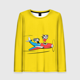 Женский лонгслив 3D с принтом Летящие кружки в Ухте, 100% полиэстер | длинные рукава, круглый вырез горловины, полуприлегающий силуэт | arkade | cup head | cuphead | game | games | аркада | игра | игры | кап хэд | капхед | купа хэд | сгз руфв | сгзруфв | чашкоголовый