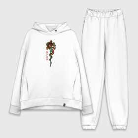 Женский костюм хлопок Oversize с принтом Змея и меч в Ухте,  |  | cobra | животные | зверь | змея и меч | иероглифы | кобра | надпись на японском