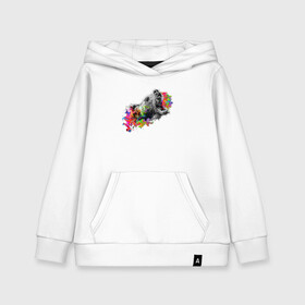 Детская толстовка хлопок с принтом пасть медведя в Ухте, 100% хлопок | Круглый горловой вырез, эластичные манжеты, пояс, капюшен | грозный | друг | животное | животные | звери | медведь | опасность | оскал | укус