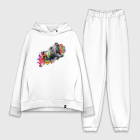 Женский костюм хлопок Oversize с принтом пасть медведя в Ухте,  |  | грозный | друг | животное | животные | звери | медведь | опасность | оскал | укус