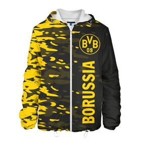 Мужская куртка 3D с принтом ФК БОРУССИЯ FC BORUSSIA в Ухте, ткань верха — 100% полиэстер, подклад — флис | прямой крой, подол и капюшон оформлены резинкой с фиксаторами, два кармана без застежек по бокам, один большой потайной карман на груди. Карман на груди застегивается на липучку | ballspielverein borussia 09 e v dortmund | borussia | fifa | football | sport | uefa | боруссия | германия. | лига финал | матч | спорт | уефа | финал | фифа | футбол | футбольный клуб
