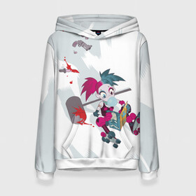 Женская толстовка 3D с принтом Мультяшная Харли Квинн в Ухте, 100% полиэстер  | двухслойный капюшон со шнурком для регулировки, мягкие манжеты на рукавах и по низу толстовки, спереди карман-кенгуру с мягким внутренним слоем. | dc | dc comics | harleen | harleen quinzel | harley | harley quinn | new 52 | диси | комиксы диси | харли | харли квинн | харлин | харлин квинзель