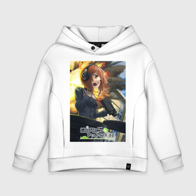 Детское худи Oversize хлопок с принтом Девушки и танки в Ухте, френч-терри — 70% хлопок, 30% полиэстер. Мягкий теплый начес внутри —100% хлопок | боковые карманы, эластичные манжеты и нижняя кромка, капюшон на магнитной кнопке | anime | art | girls | manga | mashine | panzer | tank | weapon | аниме | арт | девочки | девушки | манга | машина | панцер | танк