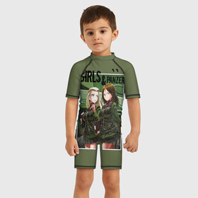 Детский купальный костюм 3D с принтом Девушки и танки в Ухте, Полиэстер 85%, Спандекс 15% | застежка на молнии на спине | anime girl | girls and panzer | girls and tanks | girls und panzer | japan | tanks | аниме девушки | девушки и танки | мако рэйдзэй | михо нисидзуми | персонажи аниме | саори такэбэ | танки | хаки | хана исудзу | юкари акияма