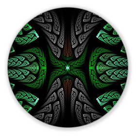 Коврик для мышки круглый Серо-Зеленые Узоры: в Ухте, резина и полиэстер | круглая форма, изображение наносится на всю лицевую часть | зеленый | крутой рисунок | серый | узор