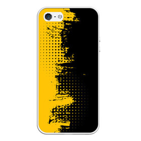 Чехол для iPhone 5/5S матовый с принтом ЧЕРНО ЖЕЛТЫЙ ГРАНЖ GRUNGE (Z) в Ухте, Силикон | Область печати: задняя сторона чехла, без боковых панелей | abstract | geometry | geometry stripes | grunge | texture | абстракция | брызги | геометрические полосы | геометрия | гранж | кляксы | краска | текстура | урбан | черно желтый
