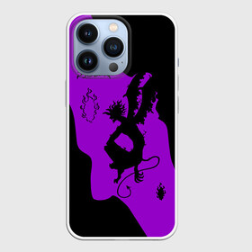 Чехол для iPhone 13 Pro с принтом Чёрный клевер демон в сиреневом в Ухте,  |  | asta | black bulls | black clover | quartet knights | yuno | акума | аниме | аста | блэк кловер | буракку куро:ба | демон | королевство клевера | король магов | лихт | магна | манга | пятилистник | черный бык | чёрный клев