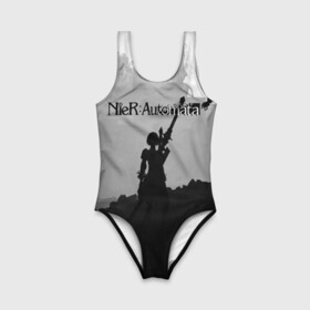 Детский купальник 3D Nier Automata (Z): в Ухте, Полиэстер 85%, Спандекс 15% | Слитный крой, подклад по переду изделия, узкие бретели | automata | bayonetta | drakengard | nier | nier automata | rpg | yorha | yorha 2b | компьютерная игра | ниэр | рпг