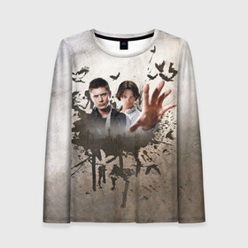 Женский лонгслив 3D SPN Dean & Sam: в Ухте, 100% полиэстер | длинные рукава, круглый вырез горловины, полуприлегающий силуэт | dean winchester | sam winchester | sn | spn | supernatural | vdzabma | дин винчестер | сверхъестественное | сн | спн | сэм винчестер