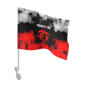 Флаг для автомобиля Free Fire ? Фри Фаер: в Ухте, 100% полиэстер | Размер: 30*21 см | free fire | free fire battlegrounds | garena | garena free fire | гарена | игра | фри фаер | шутер