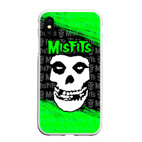 Чехол для iPhone XS Max матовый с принтом MISFITS [3] в Ухте, Силикон | Область печати: задняя сторона чехла, без боковых панелей | misfits | music | rock | мисфитс | музыка | рок