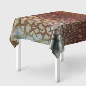 Скатерть 3D Пустынные Трещины: в Ухте, 100% полиэстер (ткань не мнется и не растягивается) | Размер: 150*150 см | линии | лучшее | полосы | природа | пустыня | топ | тренды | трещины