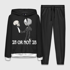 Женский костюм 3D (с толстовкой) с принтом 2B OR NOT 2B в Ухте,  |  | 2a | 2б | ahegao | anime | automata | b2 | cyber | emil | girl | girls | glitch | hikka | neon | nier | senpai | waifu | yorha | а2 | аниме | ахегао | вайфу | глитч | глич | девушка | кибер | манга | неон | семпай | сенпай | тян | тяночка | 