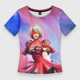 Женская футболка 3D Slim 2B Love  Nier Automata (Z): в Ухте,  |  | 2b | automata | bayonetta | drakengard | nier | nier automata | rpg | yorha | yorha 2b | компьютерная игра | ниэр | рпг