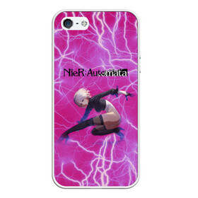 Чехол для iPhone 5/5S матовый с принтом YoRHa Light Nier Automata (Z) в Ухте, Силикон | Область печати: задняя сторона чехла, без боковых панелей | Тематика изображения на принте: 2b | automata | bayonetta | drakengard | nier | nier automata | rpg | yorha | yorha 2b | компьютерная игра | ниэр | рпг