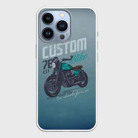 Чехол для iPhone 13 Pro с принтом Custom Bike в Ухте,  |  | Тематика изображения на принте: bike | custom | байк | байкер | кастом | мото | мотокросс | мотоцикл | скорость