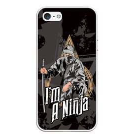 Чехол для iPhone 5/5S матовый Я - ниндзя: в Ухте, Силикон | Область печати: задняя сторона чехла, без боковых панелей | ninja | боевое искусство | воин | ниндзюцу | ниндзя | синоби но моно | япония