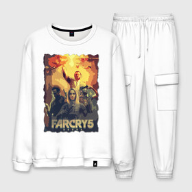 Мужской костюм хлопок с принтом ОТЕЦ Иосиф Сид | Farcry в Ухте, 100% хлопок | на свитшоте круглая горловина, мягкая резинка по низу. Брюки заужены к низу, на них два вида карманов: два “обычных” по бокам и два объемных, с клапанами, расположенные ниже линии бедра. Брюки с мягкой трикотажной резинкой на поясе и по низу штанин. В поясе для дополнительного комфорта — широкие завязки | farcry | fc 5 | fc5 | фар край