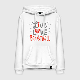 Мужская толстовка хлопок с принтом Live Love Basketball в Ухте, френч-терри, мягкий теплый начес внутри (100% хлопок) | карман-кенгуру, эластичные манжеты и нижняя кромка, капюшон с подкладом и шнурком | basketball | game | live | love | nba | sport | streetball | баскетбол | баскетболист | игра | игрок | мяч | нба | спорт | стритбол | тренер