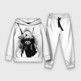 Детский костюм 3D (с толстовкой) с принтом 2B | Nier Automata в Ухте,  |  | 2a | 2б | ahegao | anime | automata | b2 | cyber | emil | girl | girls | glitch | hikka | neon | nier | senpai | waifu | yorha | а2 | аниме | ахегао | вайфу | глитч | глич | девушка | кибер | манга | неон | семпай | сенпай | тян | тяночка | 