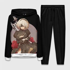 Женский костюм 3D (с толстовкой) с принтом Nier: Automata (2B) в Ухте,  |  | 2a | 2б | ahegao | anime | automata | b2 | cyber | emil | girl | girls | glitch | hikka | neon | nier | roses | senpai | waifu | yorha | а2 | аниме | ахегао | вайфу | глитч | глич | девушка | кибер | манга | неон | розы | семпай | сенпай | т