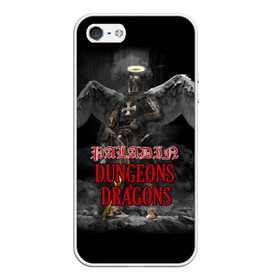 Чехол для iPhone 5/5S матовый с принтом Dungeons & Dragons Паладин в Ухте, Силикон | Область печати: задняя сторона чехла, без боковых панелей | dd | dungeons  dragons | paladin | днд | паладин | подземелья и драконы