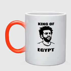 Кружка хамелеон с принтом KING OF EGYPT в Ухте, керамика | меняет цвет при нагревании, емкость 330 мл | Тематика изображения на принте: basel | champion | chelsea | fifa | lfc | liverpool | mo salah | mohamed salah | mokawloon | roma | soccer | uefa | базель | египет | ливерпуль | лига чемпионов | лфк | мокавлун | мохаммед салах | рома | уефа | фифа | футбол