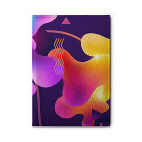 Обложка для автодокументов с принтом Rainbow T-Shirt в Ухте, натуральная кожа |  размер 19,9*13 см; внутри 4 больших “конверта” для документов и один маленький отдел — туда идеально встанут права | colorful | rainbow | градиент | иллюстрация | линии