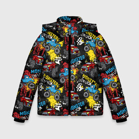 Зимняя куртка для мальчиков 3D MONSTER TRUCK: в Ухте, ткань верха — 100% полиэстер; подклад — 100% полиэстер, утеплитель — 100% полиэстер | длина ниже бедра, удлиненная спинка, воротник стойка и отстегивающийся капюшон. Есть боковые карманы с листочкой на кнопках, утяжки по низу изделия и внутренний карман на молнии. 
Предусмотрены светоотражающий принт на спинке, радужный светоотражающий элемент на пуллере молнии и на резинке для утяжки | 4x4 | hummer | monster | truck | гонка | гонщик | грузовики | джип | джипы | кольцевые гонки | хаммер