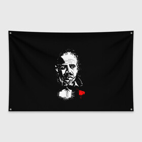 Флаг-баннер с принтом The Godfather / Крестный отец в Ухте, 100% полиэстер | размер 67 х 109 см, плотность ткани — 95 г/м2; по краям флага есть четыре люверса для крепления | corleone | gotfather | the godfather | vito andolini corleone | дон вито корлеоне | карлеоне | крестный отец | мафия | старые фильмы | татталья
