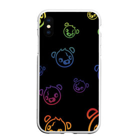 Чехол для iPhone XS Max матовый с принтом Colorful Bear в Ухте, Силикон | Область печати: задняя сторона чехла, без боковых панелей | colorful | games | иллюстрация | медведь | обёртка | фортнайт