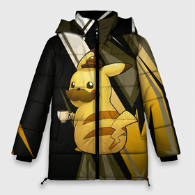 Женская зимняя куртка Oversize с принтом Пикачу детектив в Ухте, верх — 100% полиэстер; подкладка — 100% полиэстер; утеплитель — 100% полиэстер | длина ниже бедра, силуэт Оверсайз. Есть воротник-стойка, отстегивающийся капюшон и ветрозащитная планка. 

Боковые карманы с листочкой на кнопках и внутренний карман на молнии | anime | picachu | pikachu | аниме | милый | пика | пикачу | покебол | покемон