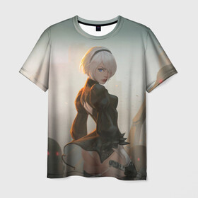 Мужская футболка 3D Nier: в Ухте, 100% полиэфир | прямой крой, круглый вырез горловины, длина до линии бедер | automata | game | nier | robots | yorha | андроид | аниме | воин | девушка | игра | нир | робот | самурай | экшн