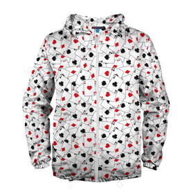 Мужская ветровка 3D с принтом Тузы в Ухте, 100% полиэстер | подол и капюшон оформлены резинкой с фиксаторами, два кармана без застежек по бокам, один потайной карман на груди | 777 | cards | casino | chips | flash | fortune | game | joker | luck | omaha | poker | roulette | straight | texas holdem | tournament | азарт | джокер | игра | казино | карты | омаха | покер | рулетка | стрит | техасский холдэм | турнир | удача | фишки |