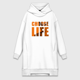 Платье-худи хлопок с принтом Выбери Жизнь в Ухте,  |  | britain | chill | choose life | cinema | danny boyle | movie | trainspotting | британия | выбери жизнь | драма | дэнни бойл | ирвин уэлш | кино | криминал | макгрегор | на игле | тусовка | фильм