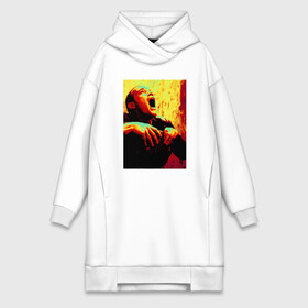 Платье-худи хлопок с принтом Trainspotting Scream в Ухте,  |  | britain | chill | choose life | cinema | danny boyle | movie | trainspotting | британия | выбери жизнь | драма | дэнни бойл | ирвин уэлш | кино | криминал | макгрегор | на игле | тусовка | фильм