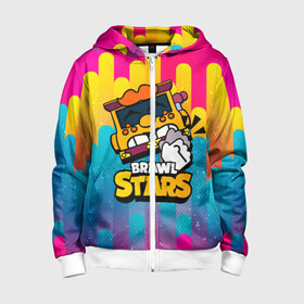 Детская толстовка 3D на молнии с принтом Грифф Griff Brawl Stars в Ухте, 100% полиэстер |  манжеты и пояс оформлены широкой мягкой резинкой, двухслойный капюшон со шнурком для регулировки, спереди карманы и застежка-молния
 | Тематика изображения на принте: brawl | brawl stars | brawlstars | brawl_stars | grif | griff | бравл | бравлстарс | грифф