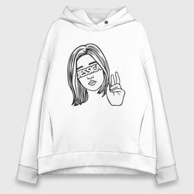 Женское худи Oversize хлопок с принтом Jessica в Ухте, френч-терри — 70% хлопок, 30% полиэстер. Мягкий теплый начес внутри —100% хлопок | боковые карманы, эластичные манжеты и нижняя кромка, капюшон на магнитной кнопке | bong joon ho | cinema | korea | movie | parasite | актер | драма | канны | кино | комедия | корея | оскар | паразиты | пон чжун хо | режиссер | семья | триллер