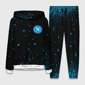 Женский костюм 3D (с толстовкой) с принтом Napoli в Ухте,  |  | ac milan | calcio | cristiano ronaldo | dybala | federcalcio | full highlights | goals | highlights | inter milan | italia | juventus | lazio | napoli | partita | roma | ronaldo | serie a | сборная | спорт | футбол