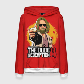 Женская толстовка 3D The dude redemption: в Ухте, 100% полиэстер  | двухслойный капюшон со шнурком для регулировки, мягкие манжеты на рукавах и по низу толстовки, спереди карман-кенгуру с мягким внутренним слоем. | dude | jeff bridges | the big lebowski | the dude redemption | большой лебовский | боулинг | джефф бриджес | кегли | коктейль | фильм | чувак | шар
