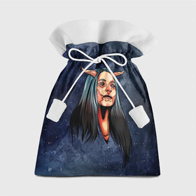Подарочный 3D мешок Демоница: в Ухте, 100% полиэстер | Размер: 29*39 см | арт | графика | девушка | демон | люди | мистика | рога