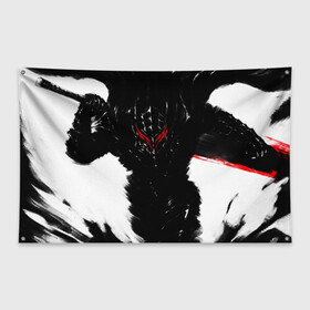 Флаг-баннер БЕРСЕРК ч б: в Ухте, 100% полиэстер | размер 67 х 109 см, плотность ткани — 95 г/м2; по краям флага есть четыре люверса для крепления | anime | berserk | аниме | берсерк | бесерк | гатс | манга | мультфильм