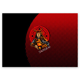 Поздравительная открытка Самурай: в Ухте, 100% бумага | плотность бумаги 280 г/м2, матовая, на обратной стороне линовка и место для марки
 | samurai | буси | воин | самурай | феодалы | философия | япония