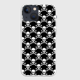 Чехол для iPhone 13 mini с принтом Череп и Кости в Ухте,  |  | skull | zombie | адамова голова | зомби | кладбище | мертвец | могила | мумия | навь | пират | скелет | ужас | череп | череп и кости | черепок | черепушка